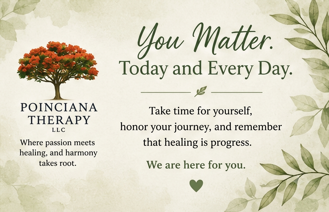 You Matter card from Poinciana Therapy LLC